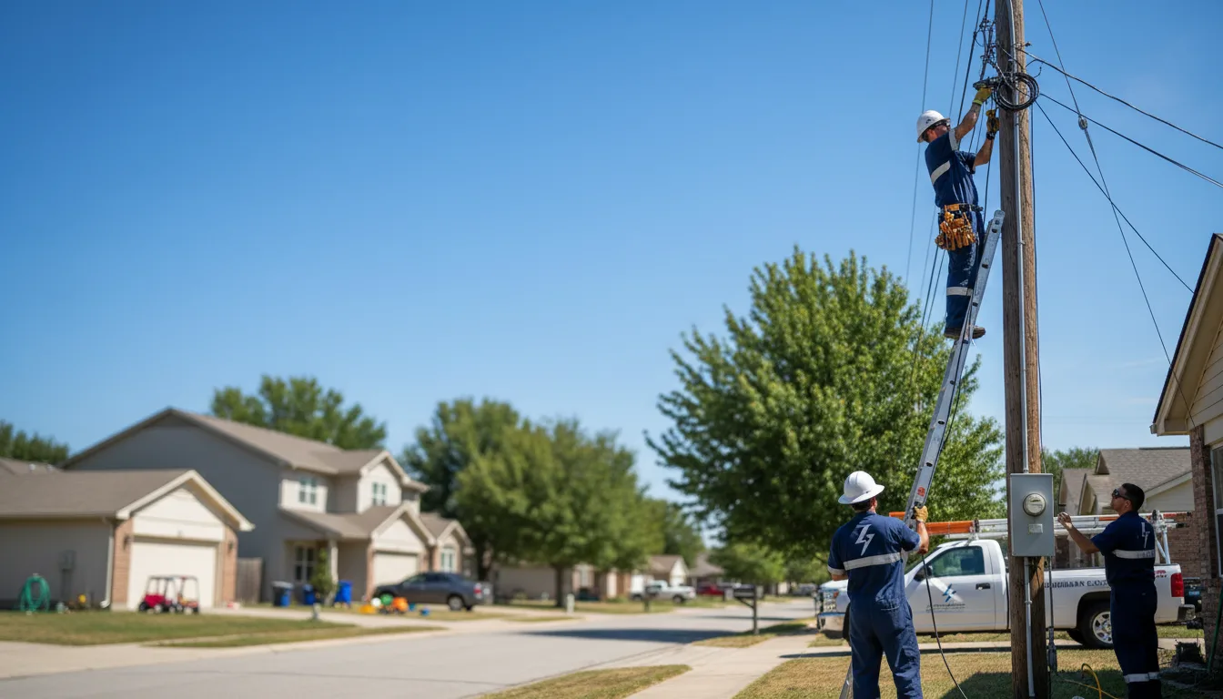 Residential electrician providing installation services in Leonard, TX